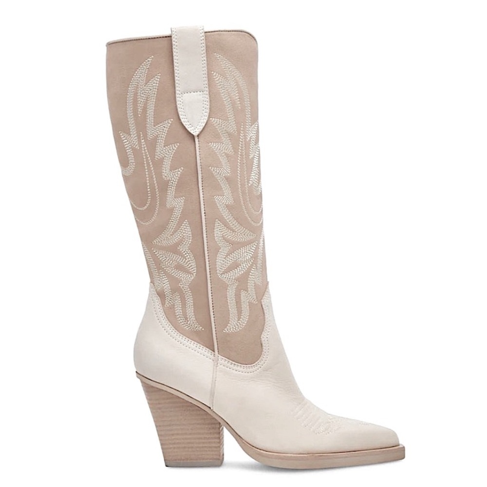 Dolce Vita‎ Cowboy Western Boots Blanch - Picture 2 of 16